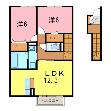 セジュール桜井　Ｂ棟の物件間取画像